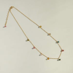 Maia Tourmaline Necklaces - Tourmaline Crystal Necklace - Dainty Necklace - Gold Filled Necklace - October Birthstone