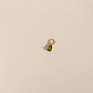 Olive Earring Charms - CZ Stone Charms - Build Your Own Earrings - Earring Charm For Hoops - Customized Earrings image 2