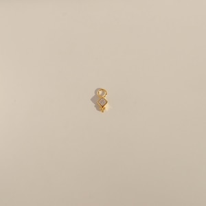 Crystal Cube Earring Charms - CZ Stone Charms - Build Your Own Earrings -  Earring Charm For Hoops