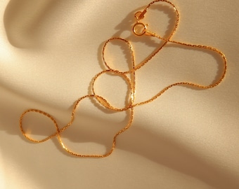 Dainty Snake Chain Necklace - 14k Gold Filled Chain - Layering Necklace - Gold Layering Chain