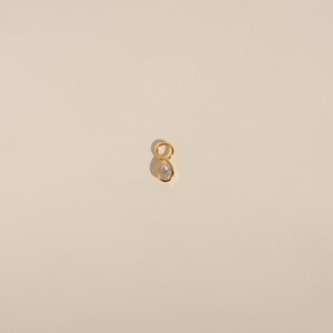 Teardrop Earring Charms - CZ Stone Charms - Build Your Own Earrings -  Earring Charm For Hoops
