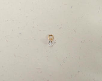 Dijes de diamantes para pendientes - Dijes de circonita - Añade un dije a tus pendientes - Dije para aros - Pendientes personalizados