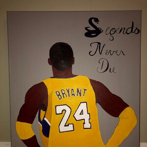 Kobe Bryant „Legendy nigdy nie umierają” Malarstwo akrylowe