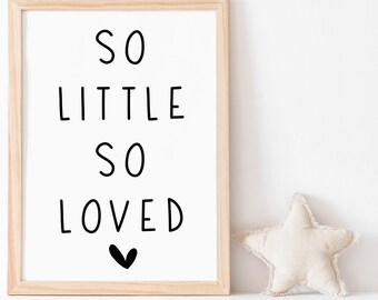 So Little So Loved Wood Sign | Nursery Sign | Baby Sign | Sign for Kids Room