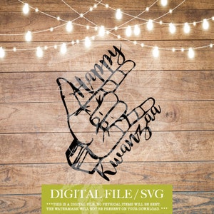 Happy Kwanzaa ASL SVG File type!