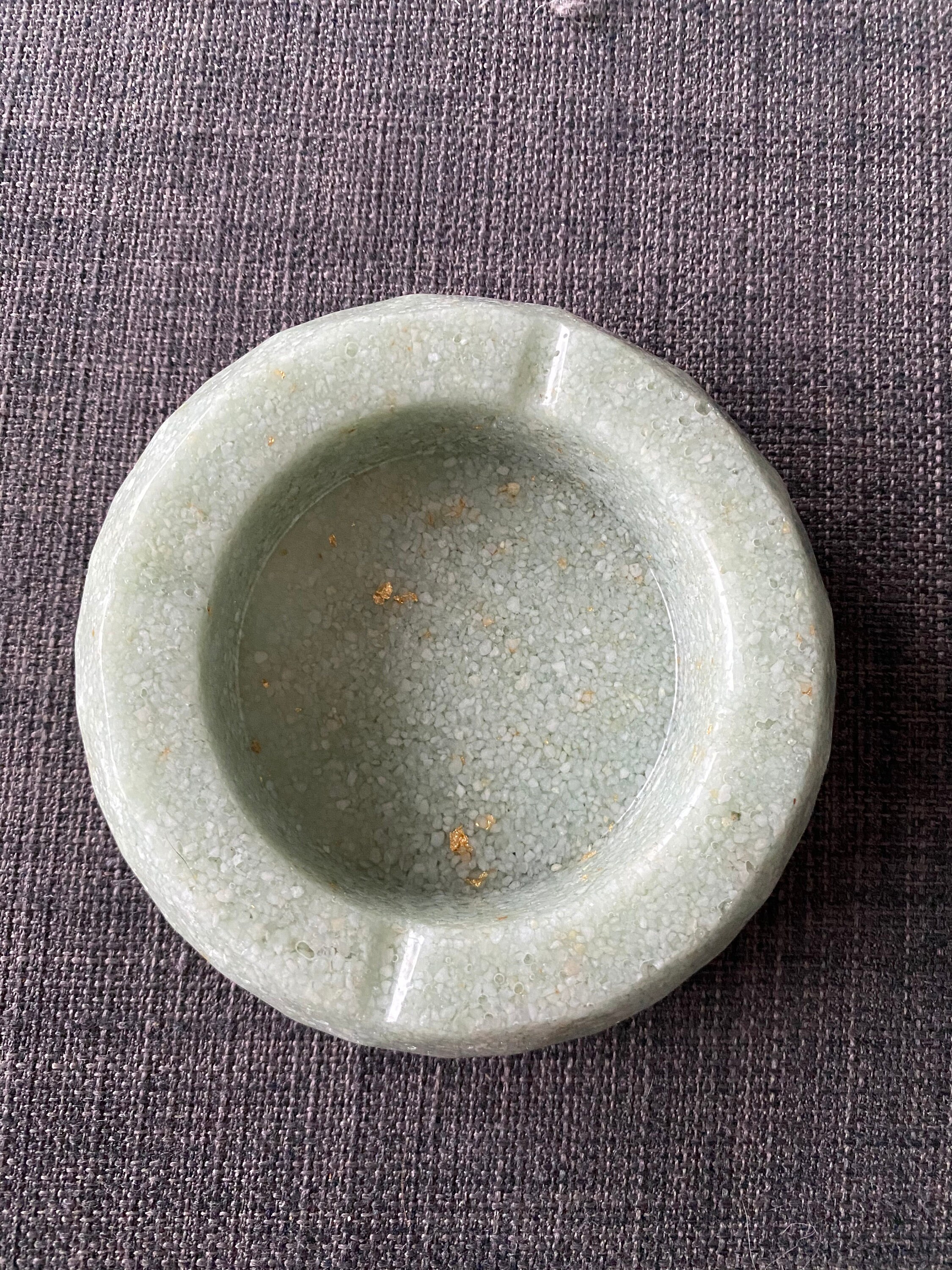 Cendrier Résine Sable Bleu