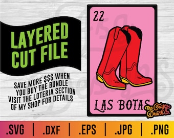 La Bota Loteria SVG: Boots Clipart, Mexican Card (Digital Download)