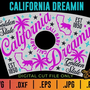 California Starbucks Cup Wrap - California Cup Wrap Svg, Cali Cup Wrap