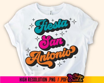 Retro Fiesta San Antonio SVG: projekt koszulki Puro SA (pobieranie cyfrowe)