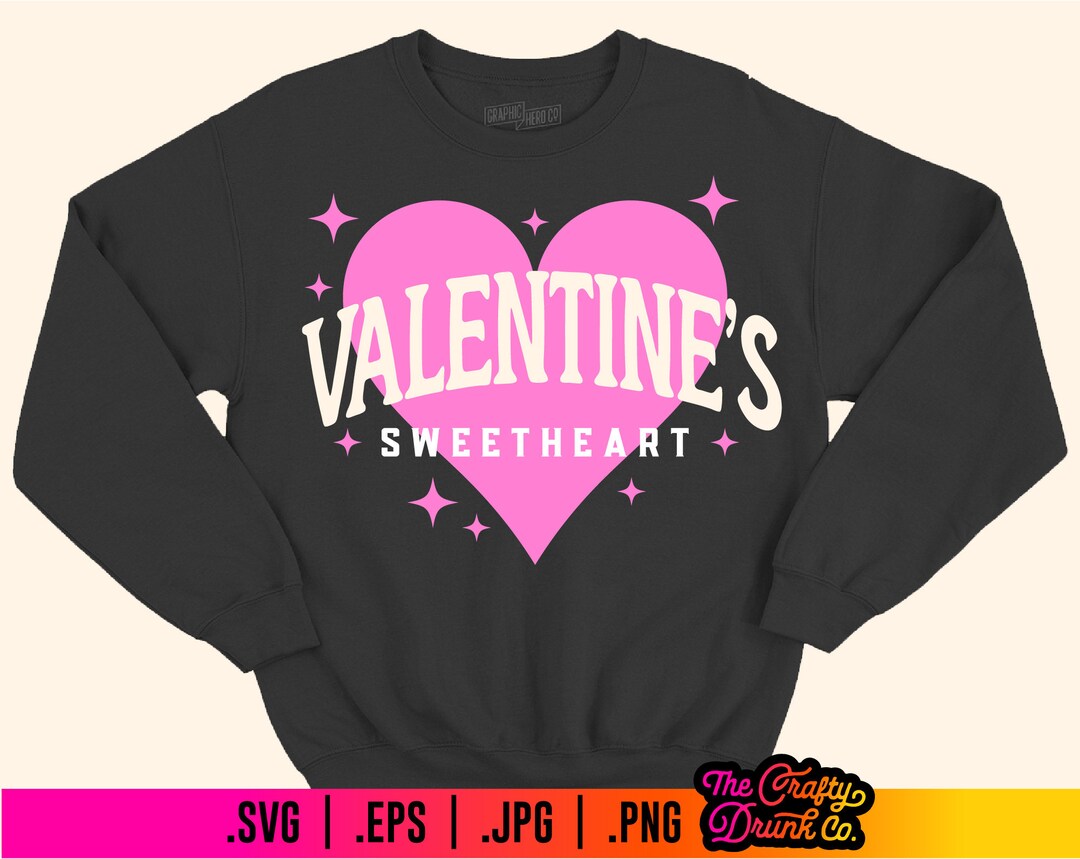 Felpa retrò per San Valentino: SVG Sweetheart Varsity (download