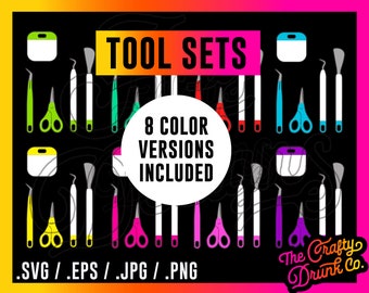 Cricut Tools SVG: werktuigmachines voor snijden en wieden (digitale download)