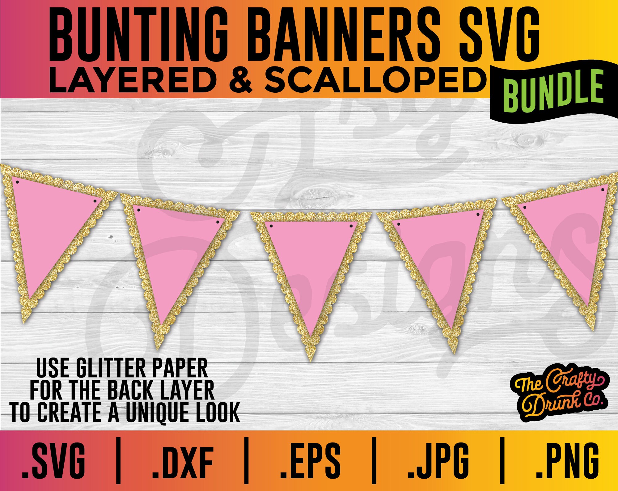 Download Layered Bunting Banner Pennant Flag SVG Bunting SVG ...