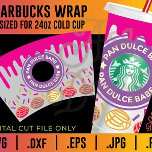 Pan Dulce Concha Starbucks Cup Wrap (Digital Download)