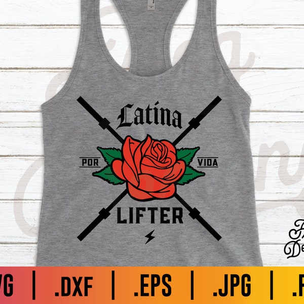 Latina Lifter SVG - Workout svg, Latina svg, weightlifting svg