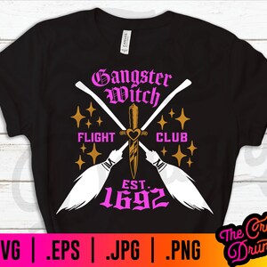 Gangster Witch Flight Club SVG - Halloween svg, Witch svg