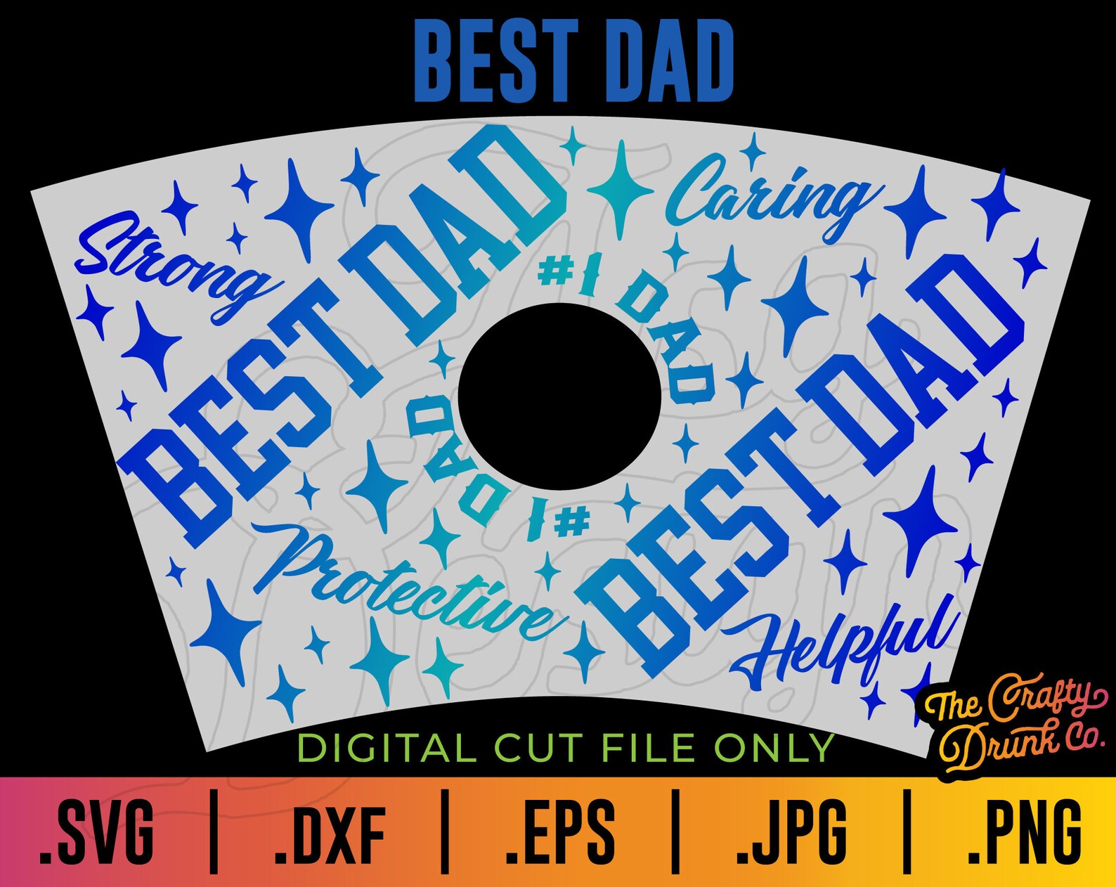 Download Best Dad Starbucks Cup Wrap SVG Fathers day cup wrap | Etsy