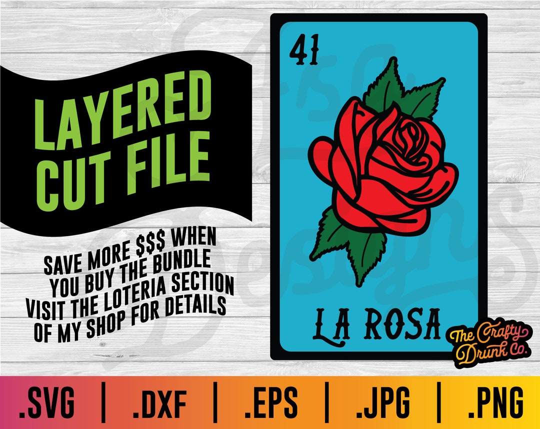 Loteria La Rosa SVG Loteria Svg, La Rosa SVG, Layered Svg, Mexican Svg