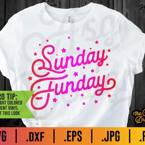 Sonntag Funday SVG - Sonntag svg, süßes Shirt Design svg