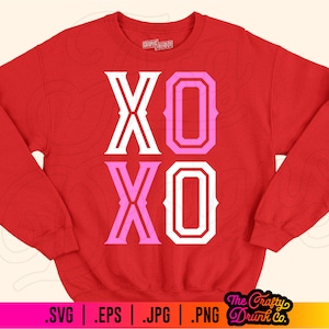 XOXO Valentinstag SVG / .png .jpg / .pdf - Valentines Sublimation Design