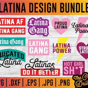 Latina SVG Design Bundle - Layered svg Latina SVGs