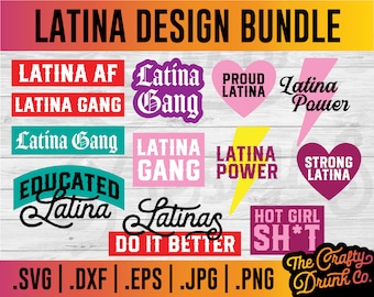 Latina SVG Design Bundle: Shirts, Mugs, Stickers (Digital Download)