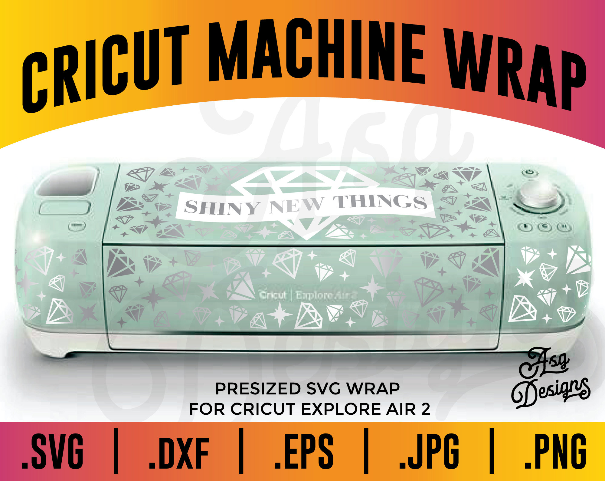 Diamonds Machine Wrap SVG Cricut Explore Air 2 Wrap Denmark