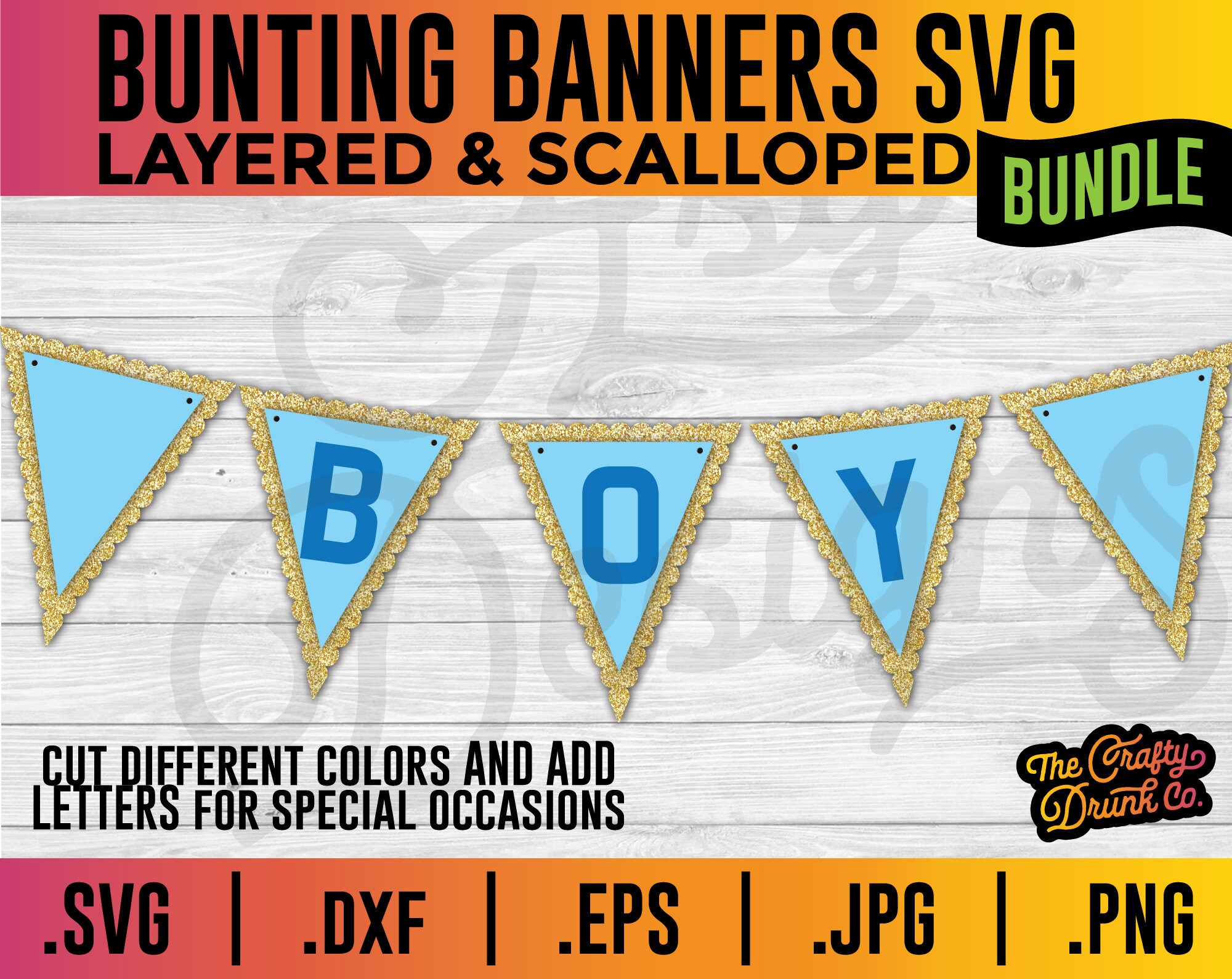 Download Layered Bunting Banner Pennant Flag SVG Bunting SVG ...