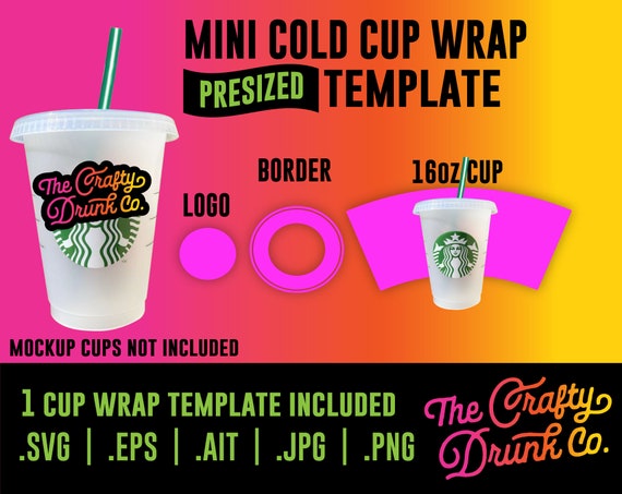 Starbucks 16oz MINI Cold Cup Template