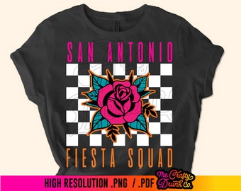 Fiesta San Antonio Texas SVG/róże Puro SA sublimacja ostroga Fiesta kolory PNG projekt koszulki