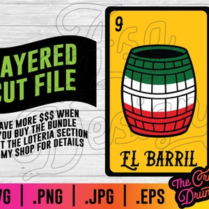 Loteria El Barril SVG - Barrel png, Loteria PNG Barril, Meksykańskie Bingo, Meksykańska Loteria SVG