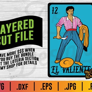 Loteria El Valiente SVG-Loteria SVG, Valiente SVG, warstwowe SVG, meksykańskie SVG