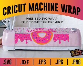 Donut Cricut Explore Air 2 Wrap SVG: Calcomanía para máquina (Descarga digital)