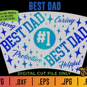 Best Dad Starbucks Cup Wrap SVG - Fathers day cup wrap, fathers day svg