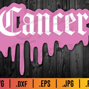 Cancer Zodiac Drip SVG: Vector Cut File (Digital Download)