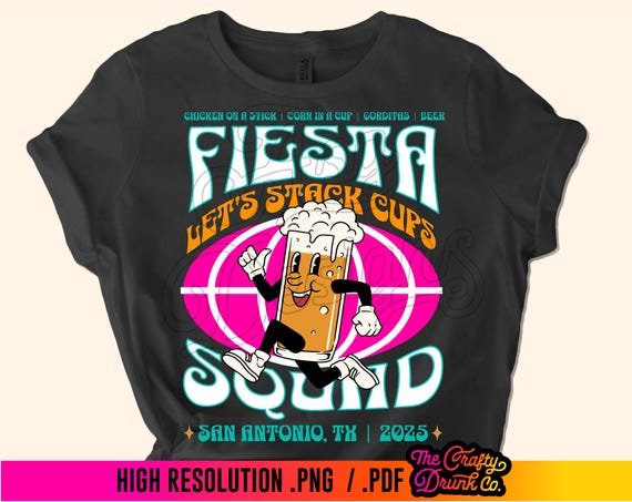 Fiesta Squad San Antonio PNG SVG: Cinco De Mayo Shirt Design (Digital Download)