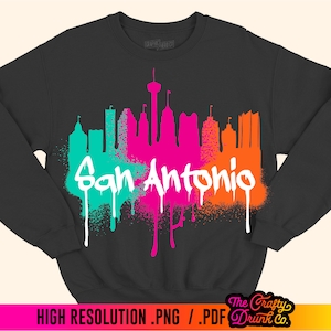 San Antonio Fiesta Squad / Sublimation Spur Fiesta Colors PNG Tshirt Design / Spraypaint