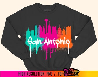 San Antonio Fiesta Squad / Sublimacja Spur Fiesta Colors PNG Tshirt Design / Spraypaint