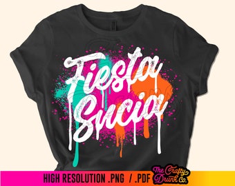 Fiesta San Antonio Sucia PNG: Spur Colors, Spraypaint Design (Digital Download)