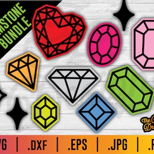 Diamant SVG - PNG Bling svg, edelsteen svg, robijn svg bundel svg