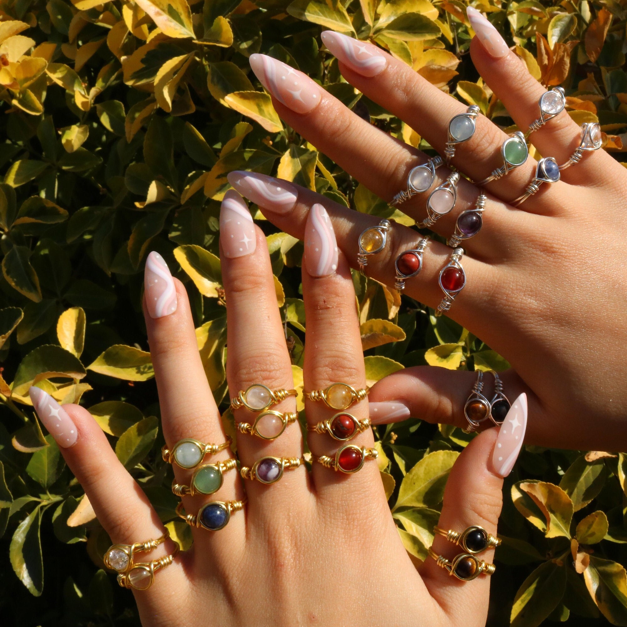 Cute cheap gem rings