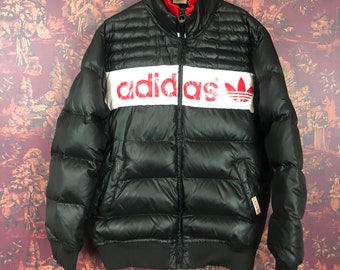 vintage 80s adidas hip hop run dmc hoodie oversized puffer track bomber jacket