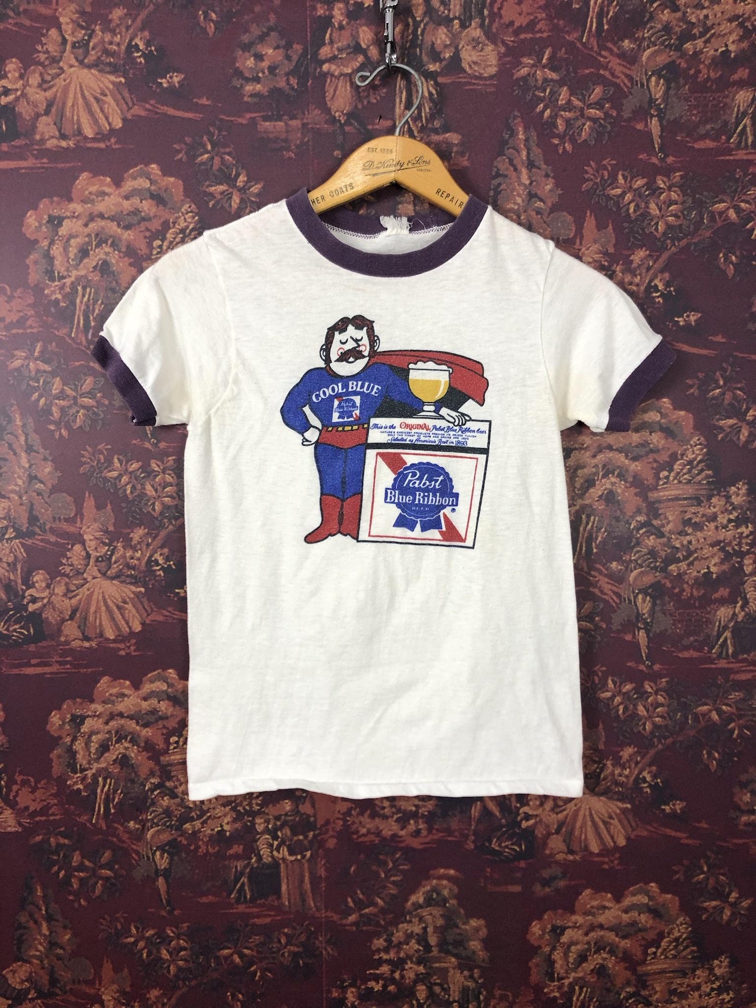 70s Pabst Blue Ribbon Ringer T Shirt 
