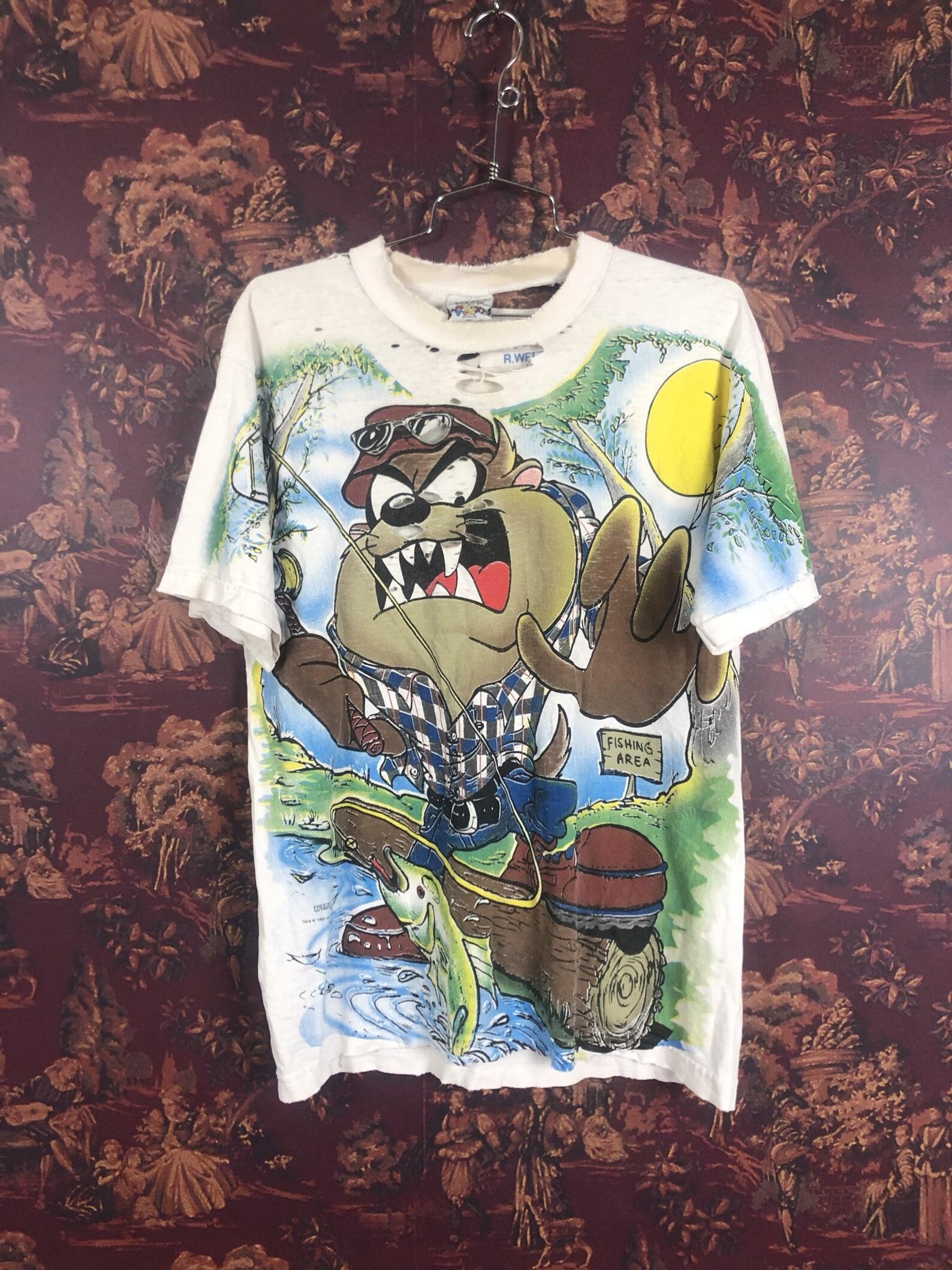 TAZ Thrashed T-shirt | Etsy