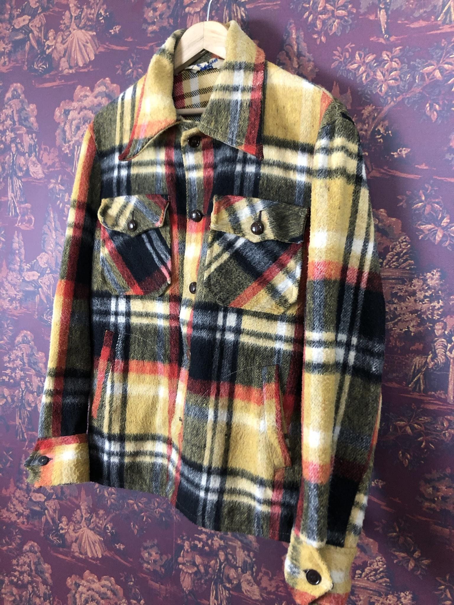 Wool Flannel Jacket Etsy