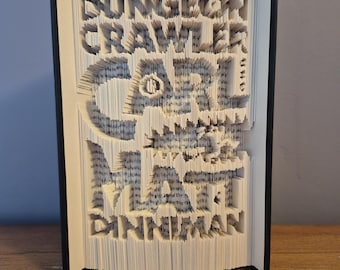 Dungeon Crawler Carl Inspired Folded Book Art: Handmade Bookish Gift