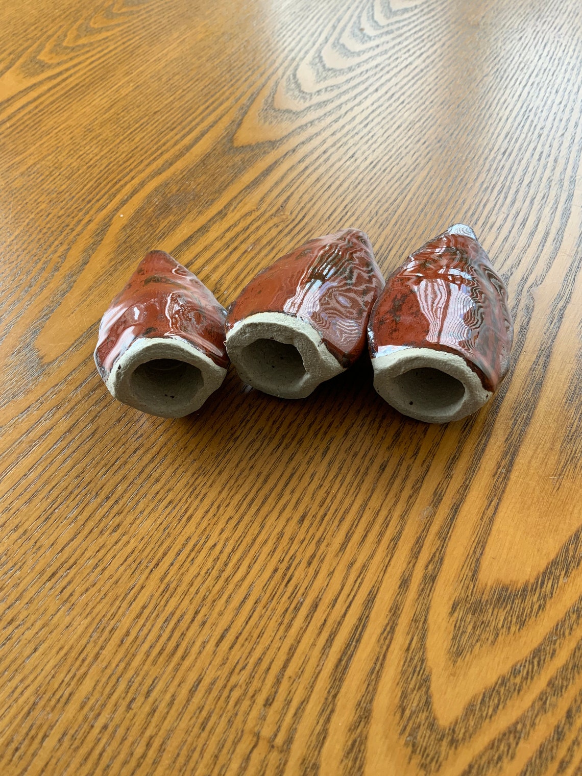 Set of three handmade ceramic garden cane toppers Etsy