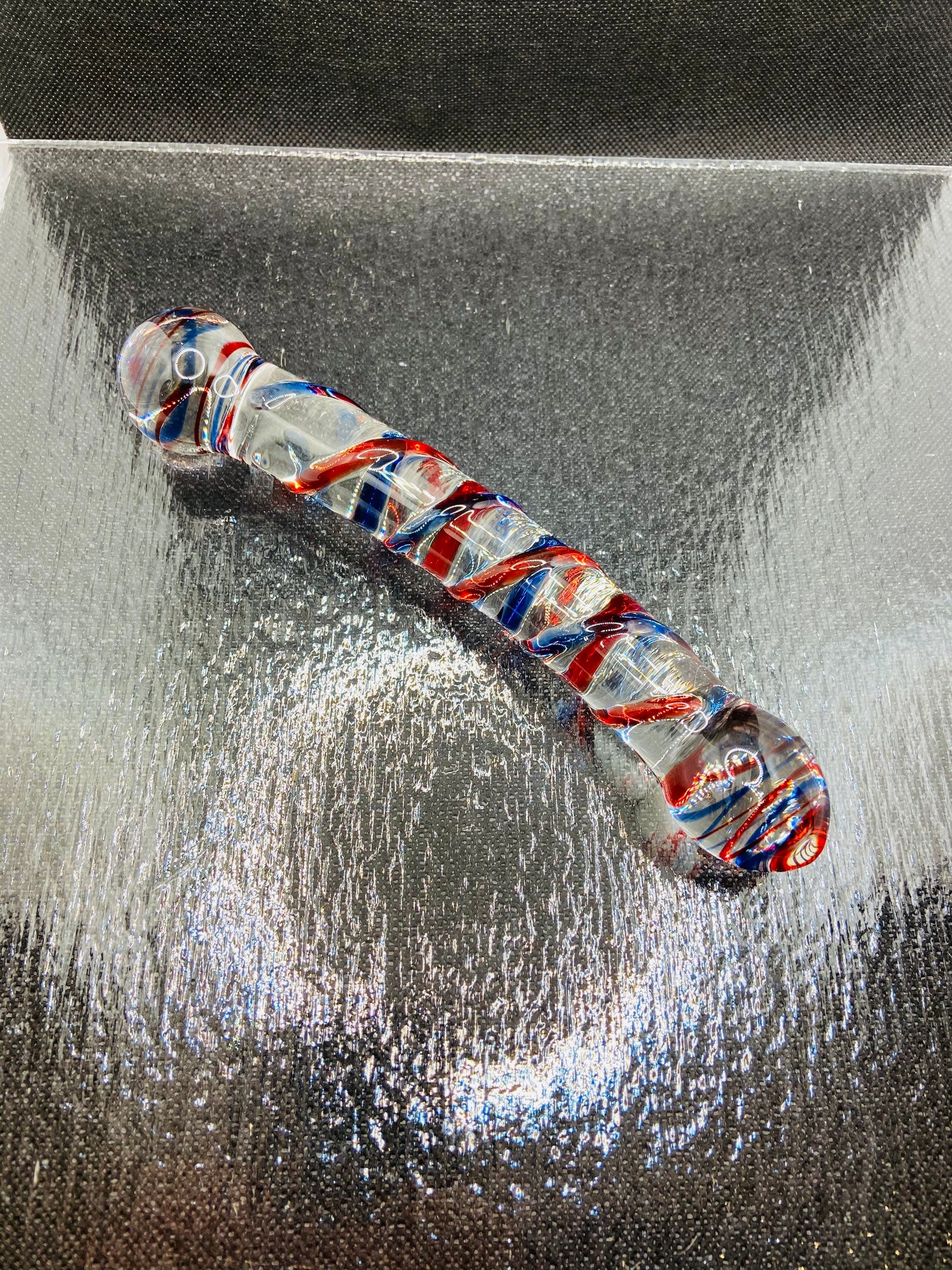 8 Crafted Blue And Red Double Ende