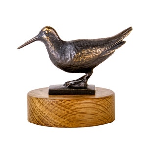 Woodcock statuette hand-made of brass