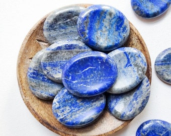 Lapis Lazuli Worry Stone - Lapis Lazuli Crystal Worry Stone - Meditation Stone - Rubbing Stone - Crystal Worry Stones - Lapis Lazuli Crystal