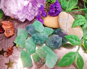 Fragmento de cristal de fluorita arcoíris en bruto, piedra preciosa natural (40-60 gramos)